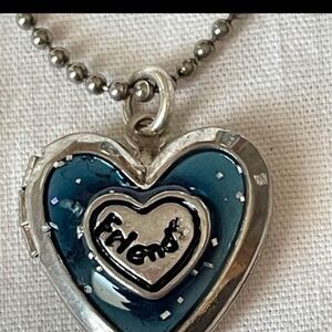 Girl’s Heart Locket Necklace. Friends.